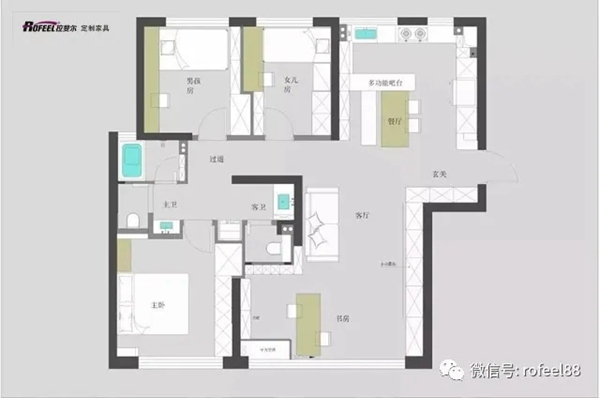 拉斐尔全屋定制:116平米的北欧风 入眼尽是收纳 拉斐尔全屋定制:116平米的北欧风 入眼尽是收纳