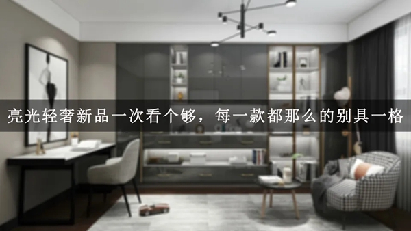 适而居全屋定制亮光轻奢新品 每一款都你爱的奢华