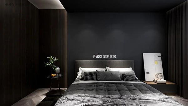 卡诺亚定制家居：没有床头柜的家装效果还挺不错