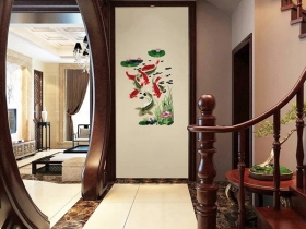 格林馨语装修风水：进门三见，四不见。