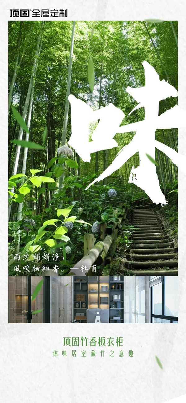 顶固全屋定制竹香板衣柜，为生活添无限乐趣