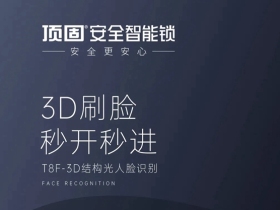 顶固安全门锁|新品来袭！T8F-3D人脸识别智能锁酷炫上市