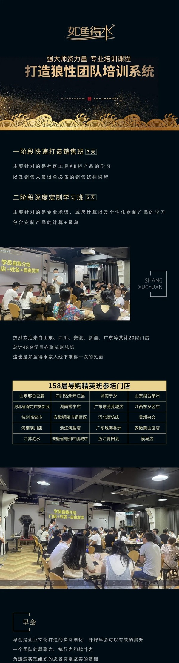 如鱼得水窗帘精品第158届导购精英班圆满结业