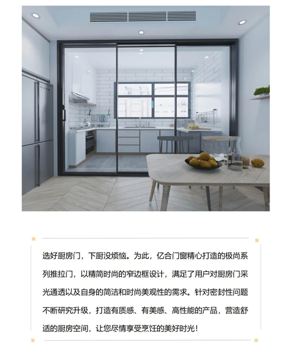 亿合门窗丨厨房门怎么装才是最好的
