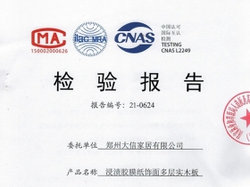 大信家居|2021年9月产品环保检测公示