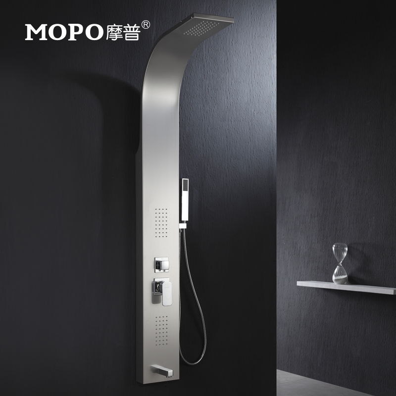 MOPO/摩普MP-510淋浴屏花洒套装 不锈钢顶喷花洒冷热调节带龙头