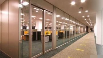 简约式办公双玻百叶隔断 固定隔断墙-就在广西南宁兆拓建材