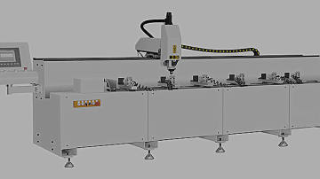 HLZXA-CNC-3200铝幕墙数控钻铣床
