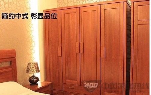 一品木阁四门衣柜 简约质朴的中式风格 