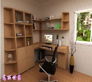 原木简式书柜