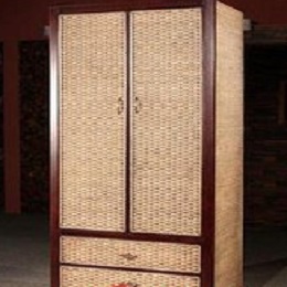 酒店藤编衣柜