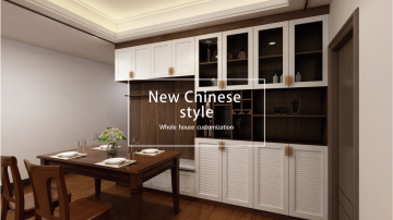 普思顿全屋定制-新中式风格-酒柜