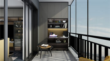 欧蒂尼全屋定制--极简风-流光简-阳台空间-阳台柜